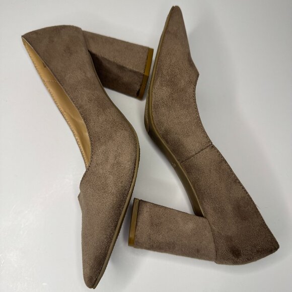 ZIGI SOHO Royals Heels Wide Brown Taupe Closed Toe Heels for Women Size 7.5 - Picture 4 of 8